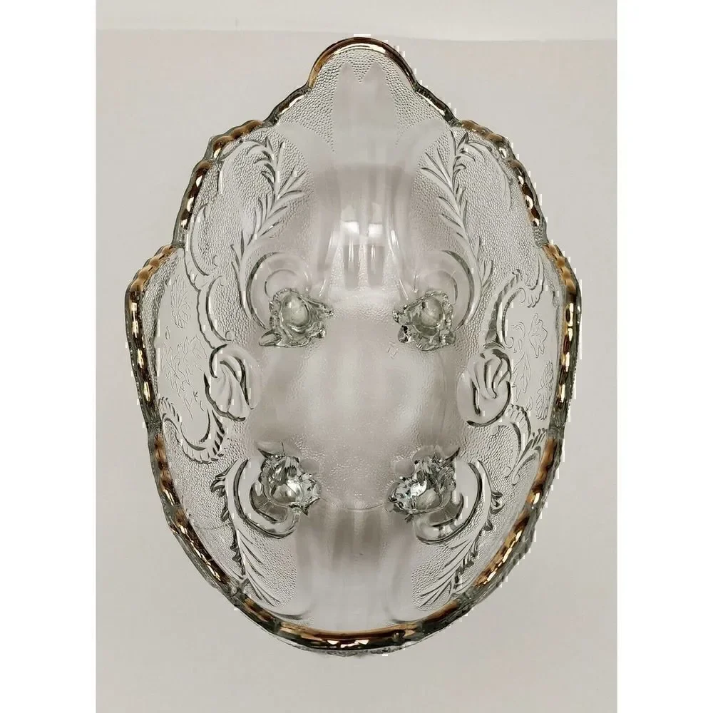Vintage Lombardi Gold Trim by Jeannette Glass Company 10